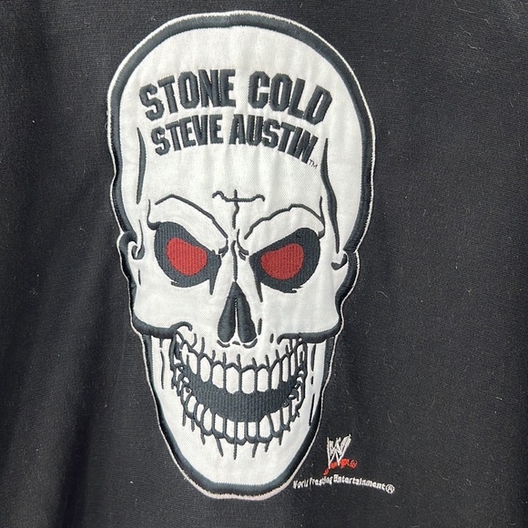 Vintage authentic WWE Wrestling Stone Cold Steve Austin Hoodie Early 2000 L - Picture 2 of 8